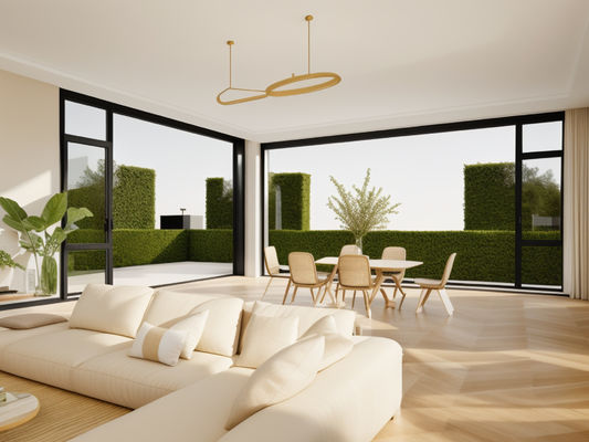 Ventilación de ventanas de aluminio anodizado con pantalla de fibra de vidrio