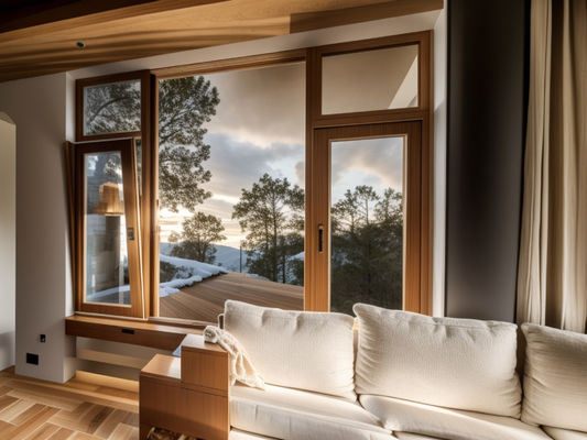 Ventanas de aluminio colgadas de abajo Ventanas de ventana de cristal Telón y ventanas de revestimiento