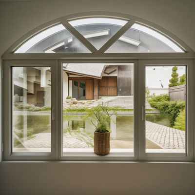 Estilo Francés Casamento de fondo colgado Ventanas de aluminio a prueba de viento