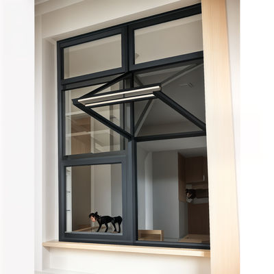 Ventanas de doble doble de aluminio de vidrio de deslizamiento de ventana plegable contemporánea personalizada