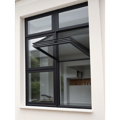 OEM / ODM Revestimiento en polvo de vidrio plegable de ventanas de aleación de aluminio para negocios