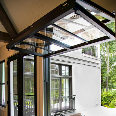 Vidrio plegable comercial blanco Paneles de ventanas Acordeón Anti robo