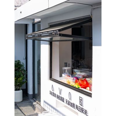 OEM madera de grano de aluminio bifold ventanas insonorizadas manual abierto