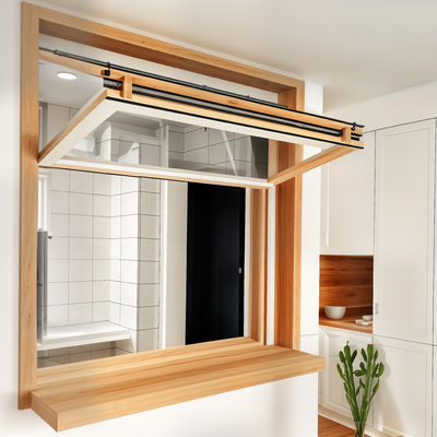 Oficina de aluminio ventanas plegables insonorizadas Ventana de vidrio antirrobo AAMA