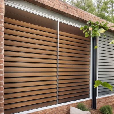 Ventana de aluminio con marco ventilado / ventana de aluminio con celosía