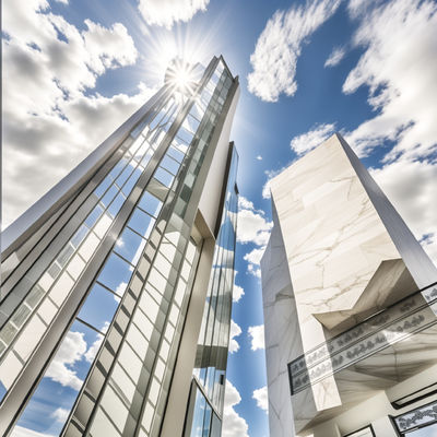 OEM Exterior de vidrio de aluminio Pared de cortina aislamiento térmico a prueba de viento