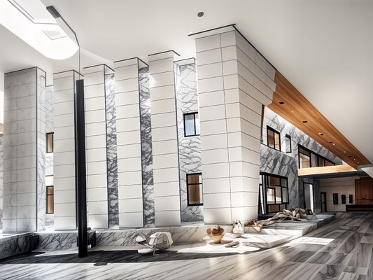 Instalación de paredes de cortina de aluminio residencial