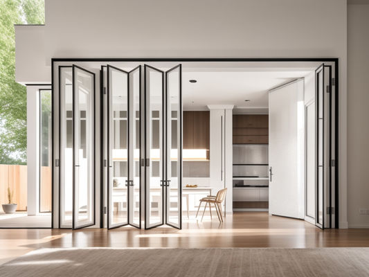 Casa Aluminio Deslizante De Vidrio Plegable Ventana de Balcón Abierta hacia afuera Antiderobio