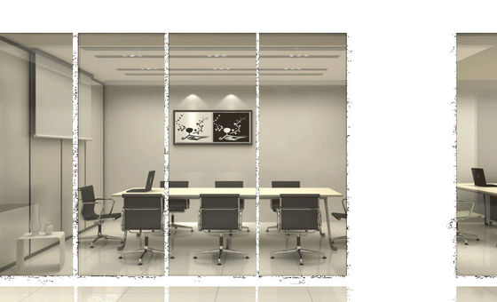 Vidrio de privacidad con borde blanco con protección UV con tintura inteligente, vidrio congelado con cambio